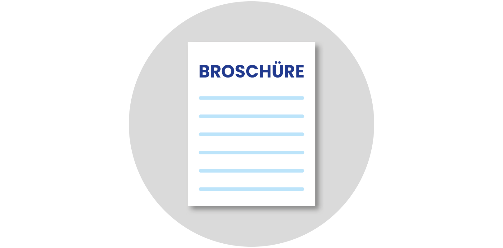 Broschüre Piktogramm
